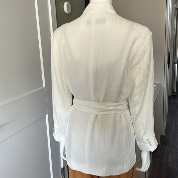 Zara Woman Textured White Blazer Jacket - Picture 11 of 17